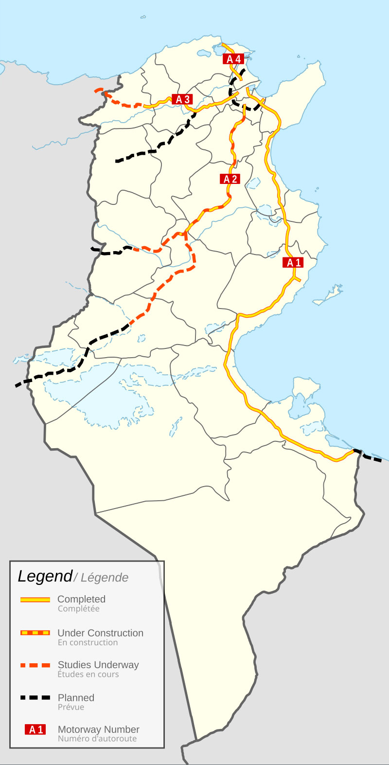 Autobahnnetz Tunesien, Autobahn A1